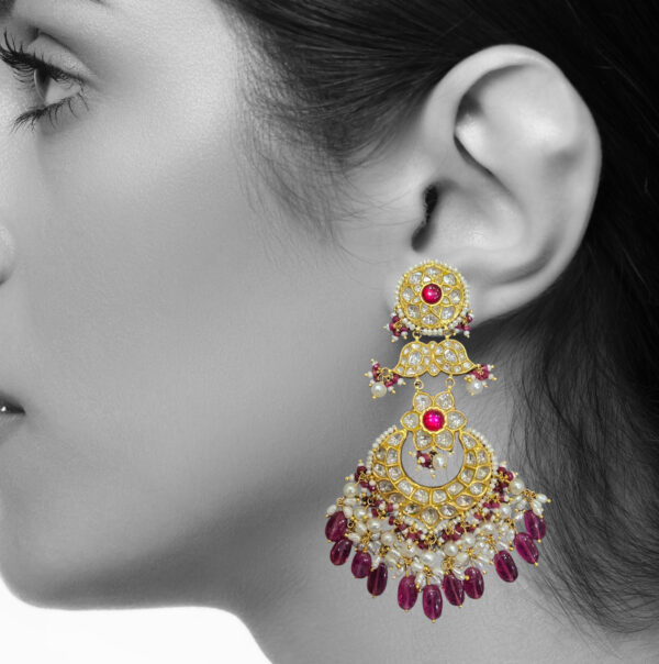 NITHYA POLKI EARRINGS - Image 2