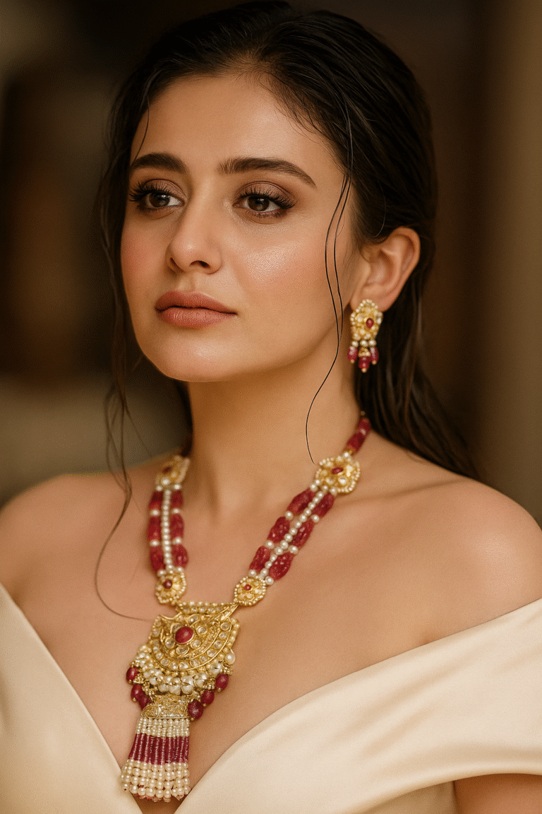 20250817_0948_Elegant Bridal Necklace Display_remix_01k2v3w4f5esktsb8dzsb3vywc